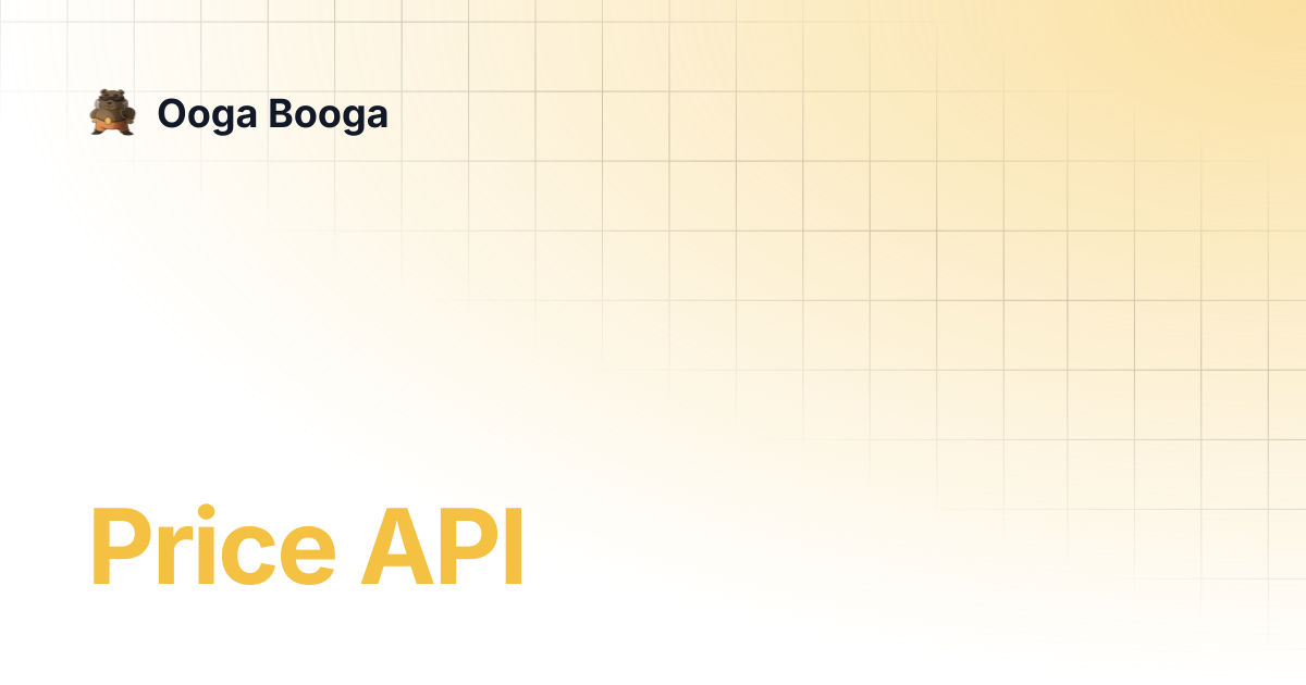 Price API | Ooga Booga